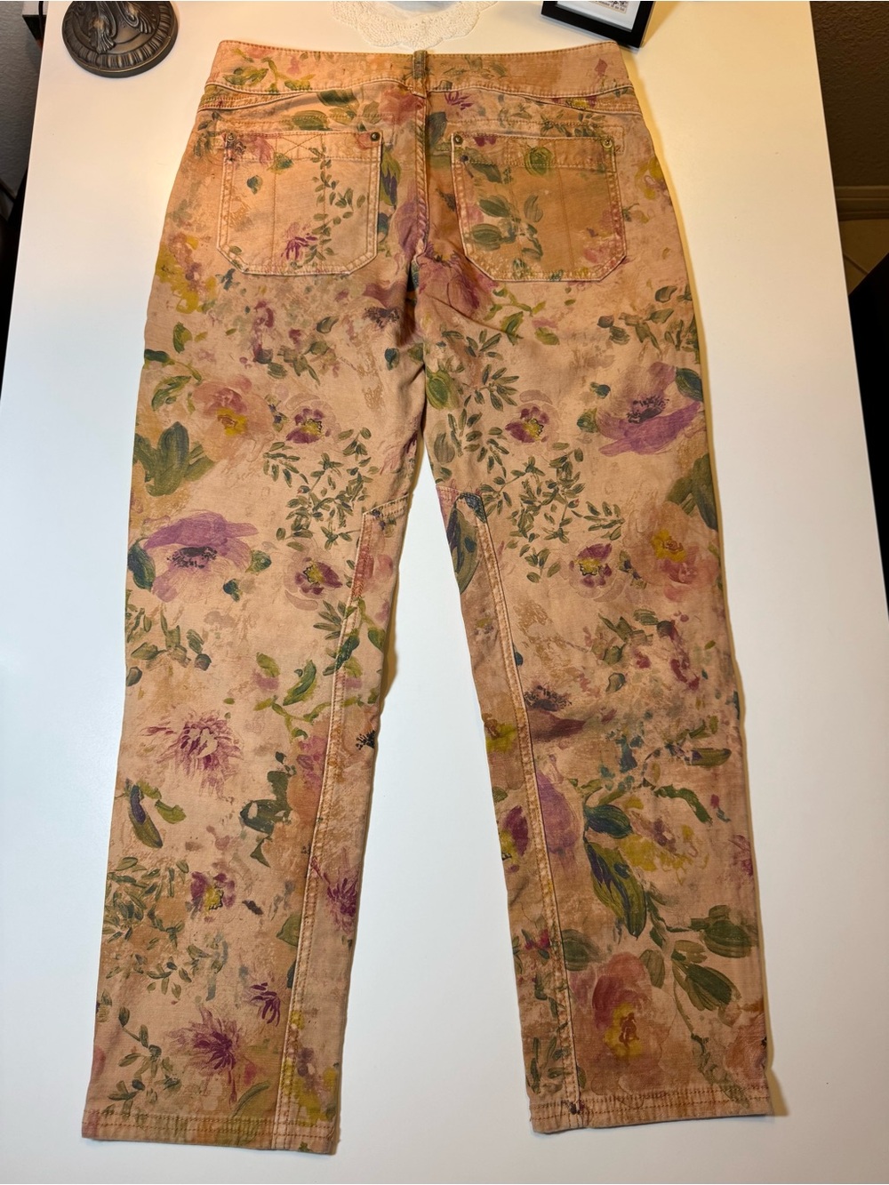 Pilcro Anthropologie The Wanderer Floral Button-Fly Pants Jeans size 27 - Picture 8 of 13